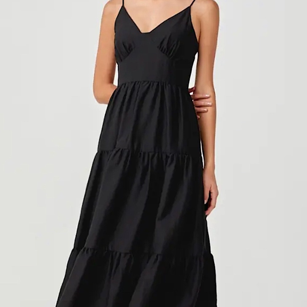 Black summer maxi dress